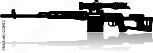 sniper rifle vector illustration