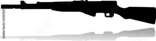 semi automatic rifle vector illustration