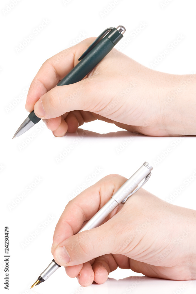 pens and male hands pens and male hands