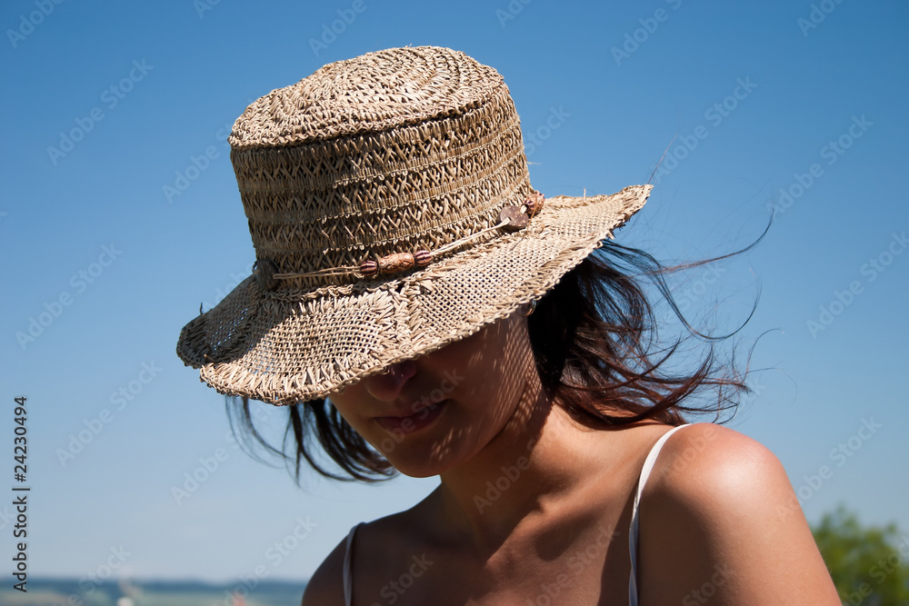 girl portrait with hat