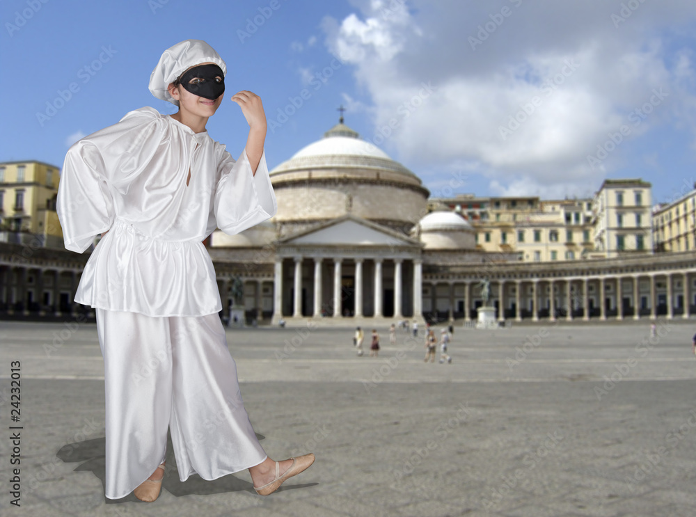 Obraz premium Pulcinella a piazza Plebiscito