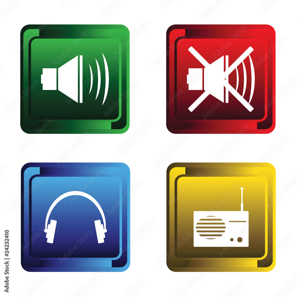 Four musical buttons Four musical buttons