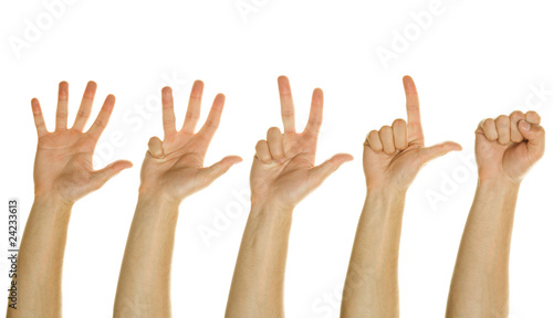 Counting Hands from one to five