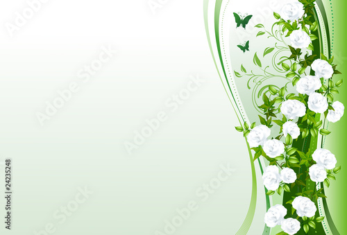 Tableau sur toile Hintergrund Rosen (mit Clippfad)