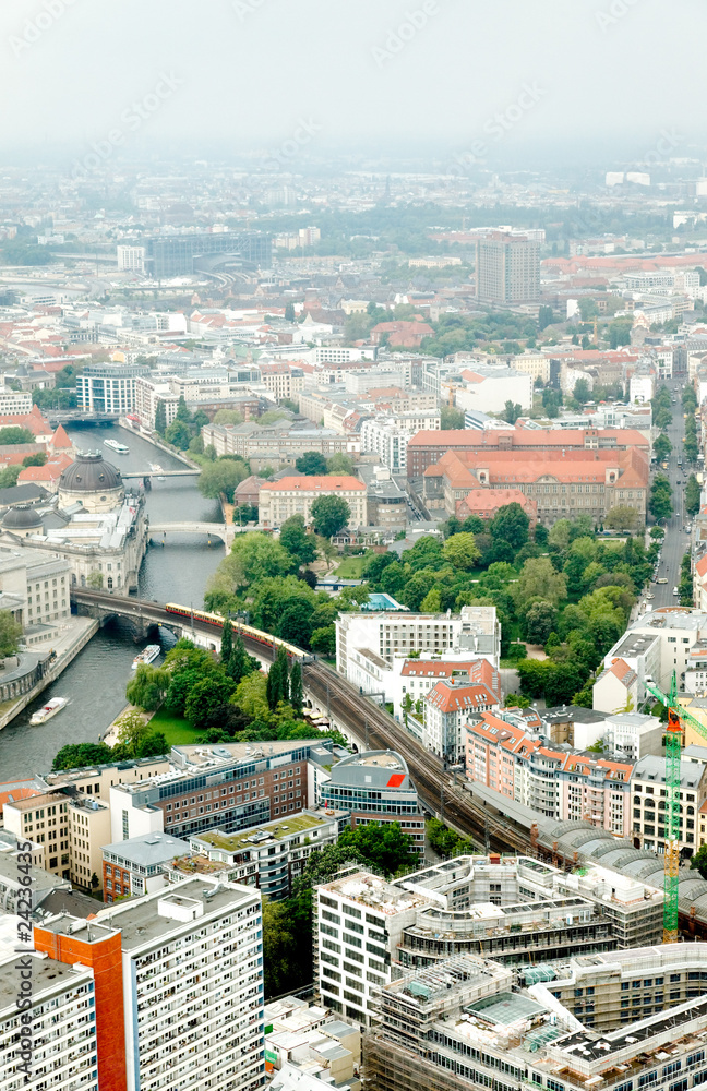 aerial view of central Berlin