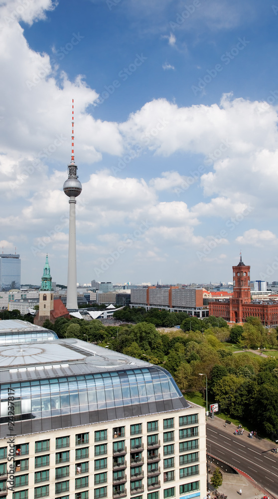 aerial view of central Berlin