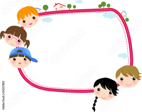 kids and frame