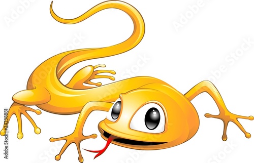 Lucertola Cartoon-Lizard Cartoon-Vector