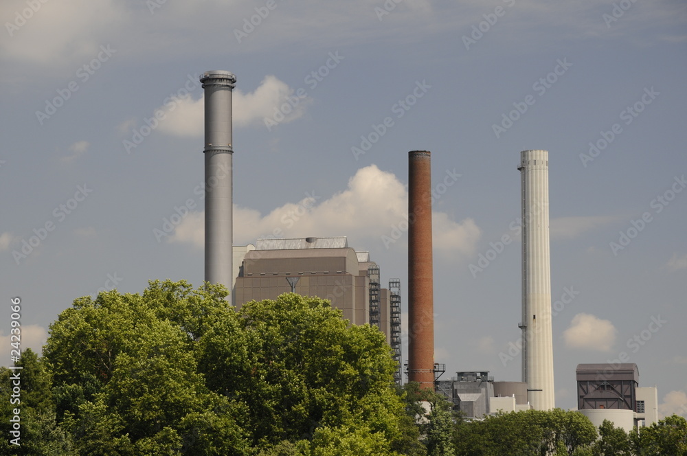Obraz premium Heizkraftwerk in Frankfurt