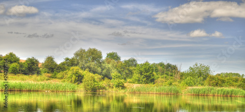 HDR Photograph of a Fishing Lake