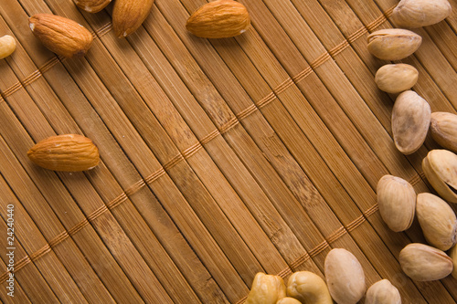 Background made of delicious nuts