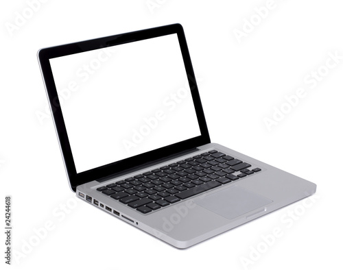 Isolated modern laptop photo