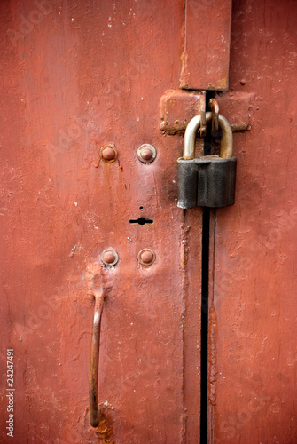 old rusted lock