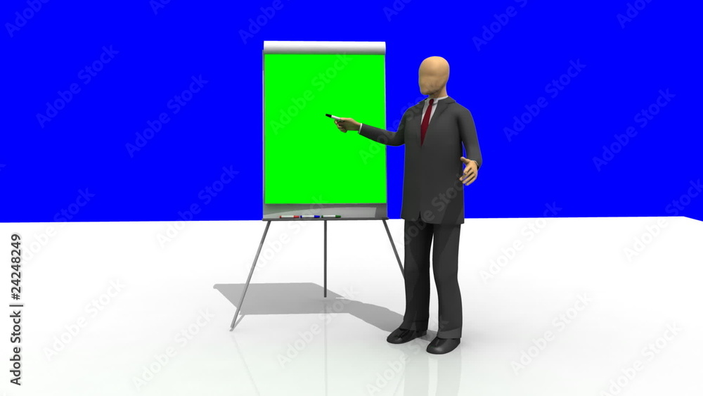 3d-man giving a presentation 3d-man giving a presentation