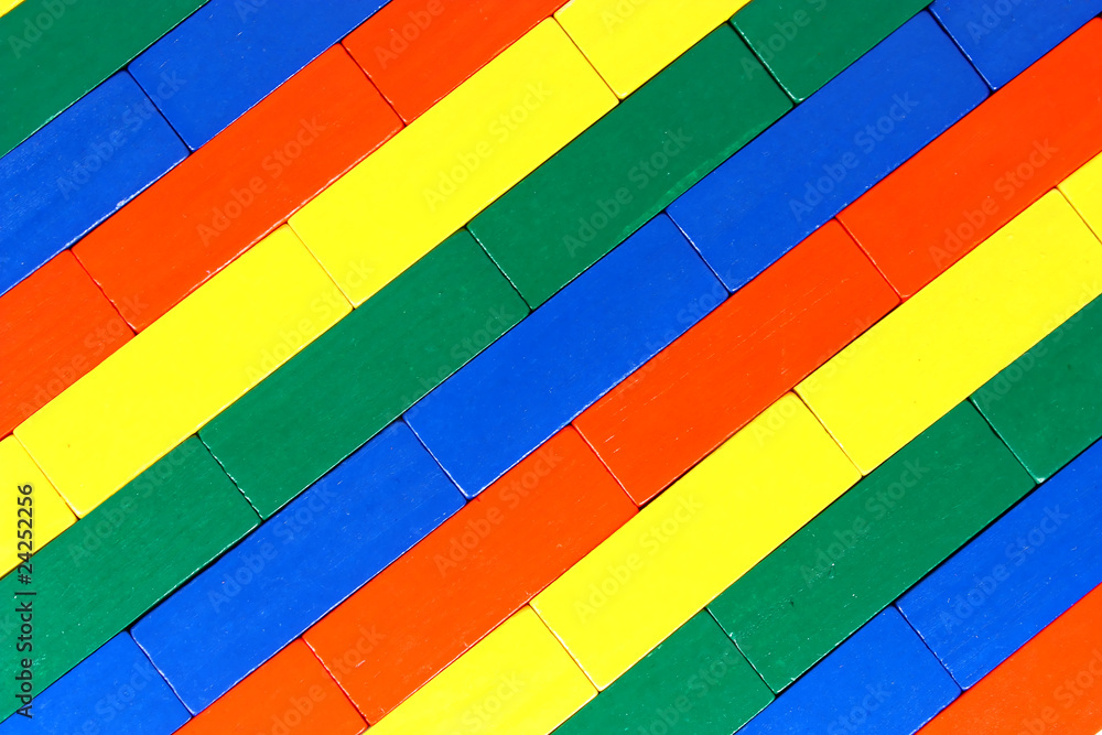 Fototapeta premium Colored wood bricks