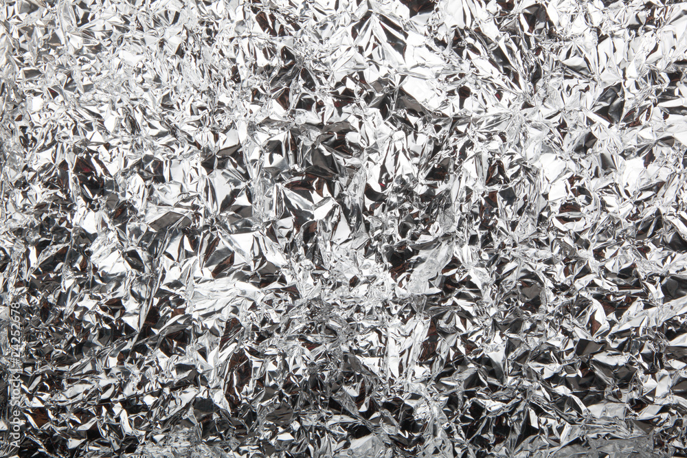 Abstract crumpled silver aluminum Abstract crumpled silver aluminum