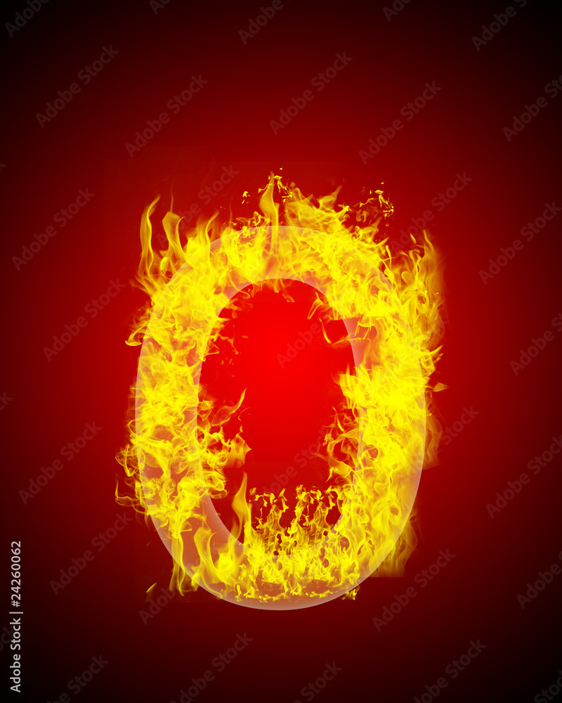 Fototapeta premium fire letter