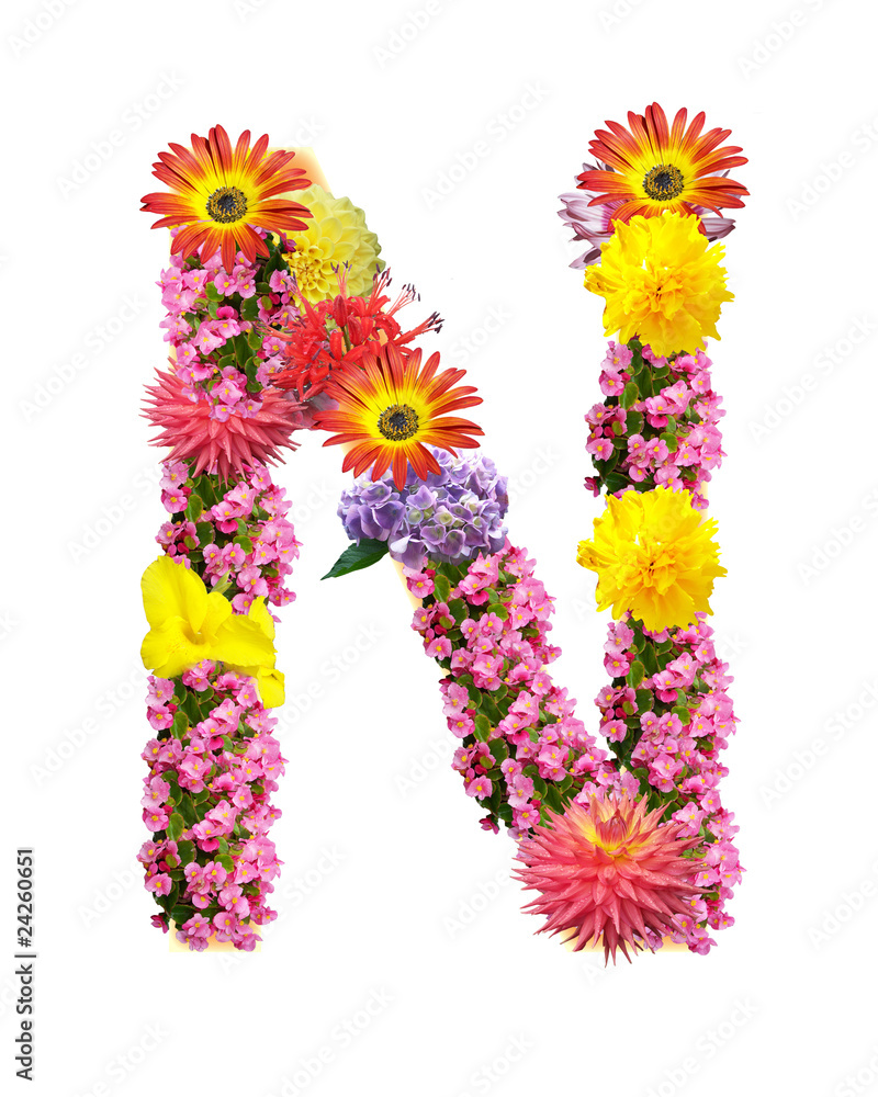 flower letter flower letter