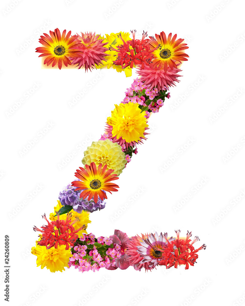 flower letter flower letter