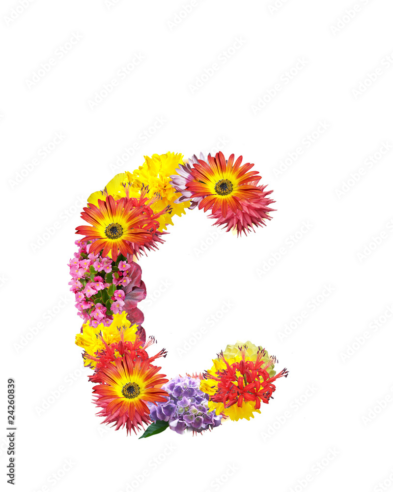 flower letter flower letter