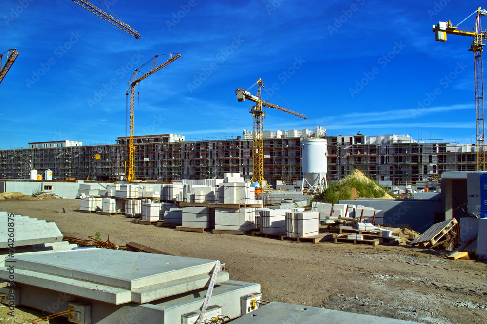 Fototapeta premium Betonfertigteile für den Wohnungsbau