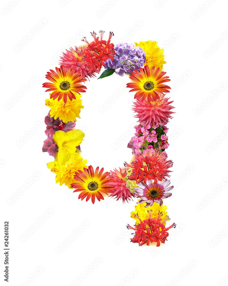 flower letter flower letter
