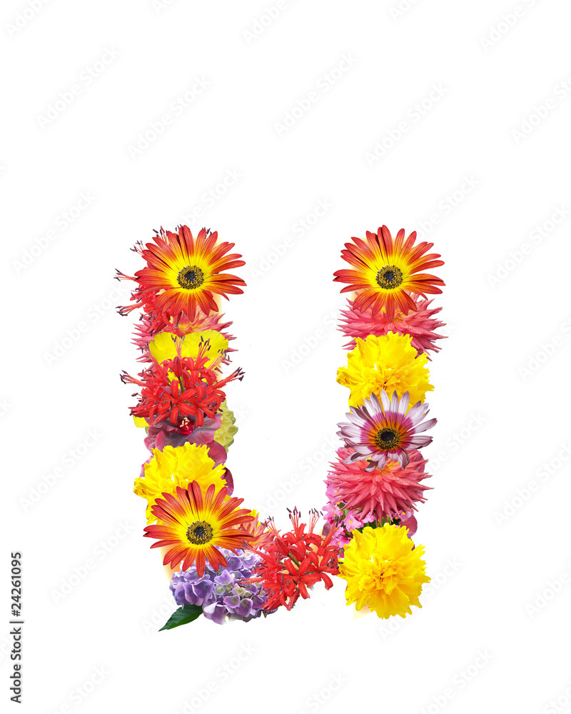 flower letter flower letter