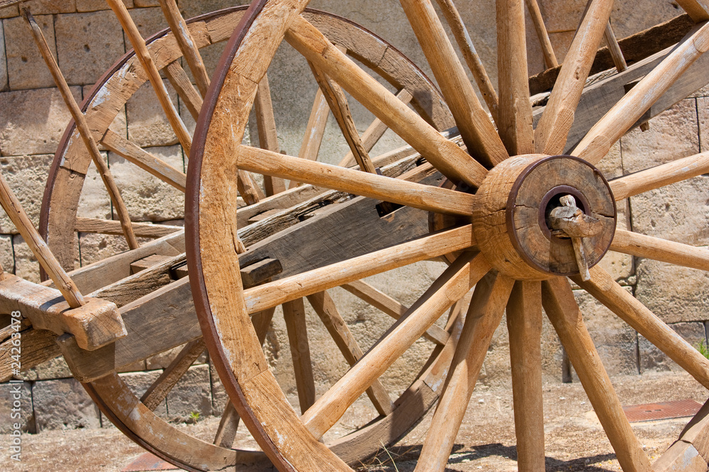 Wagon wheels Stock Photo | Adobe Stock
