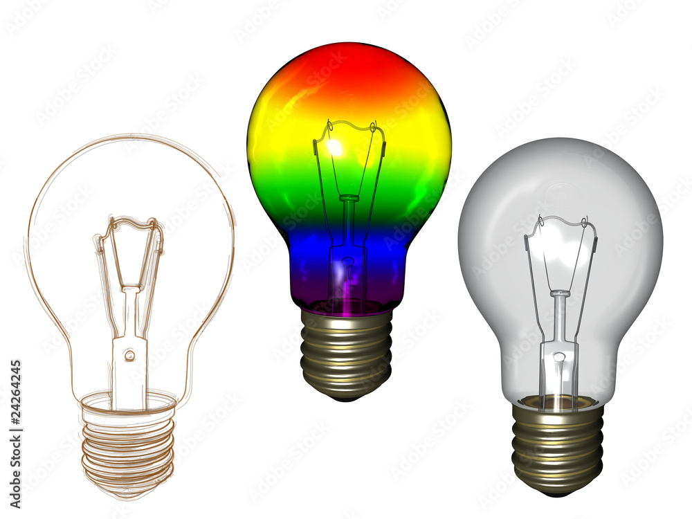 Bulb with sketch Bulb with sketch