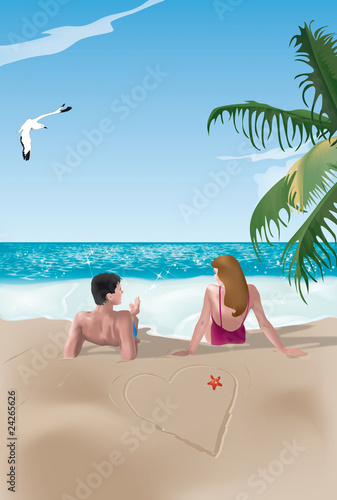 coppia in spiaggia