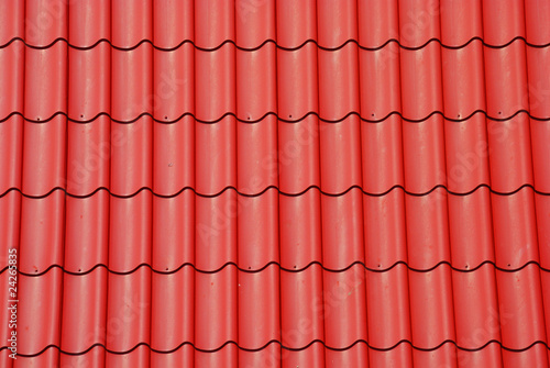 Red tile on the roof