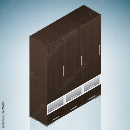 Furniture: Small Bedroom Chest of Drawers with Glass
