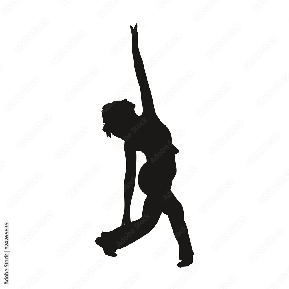 Fototapeta premium silhouette femme qui danse