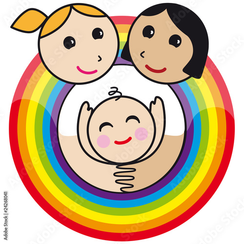 regenbogenfamilie frau und frau