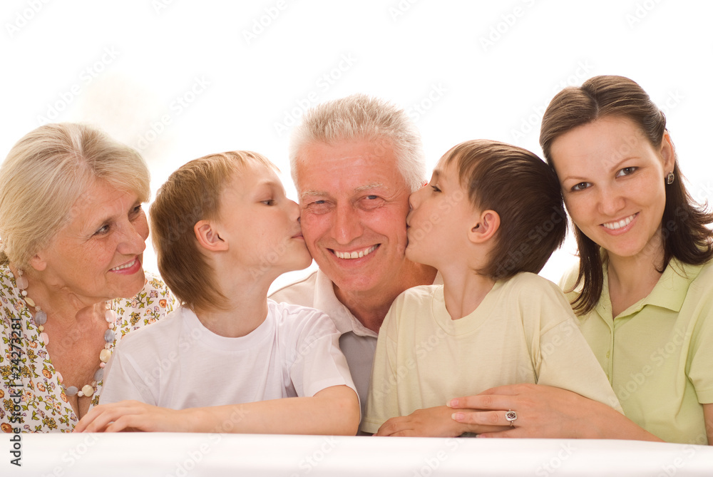 portrait of a happy family of five portrait of a happy family of five