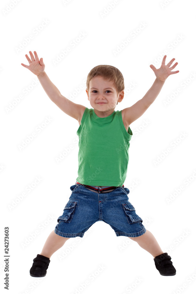 boy raising his arms boy raising his arms
