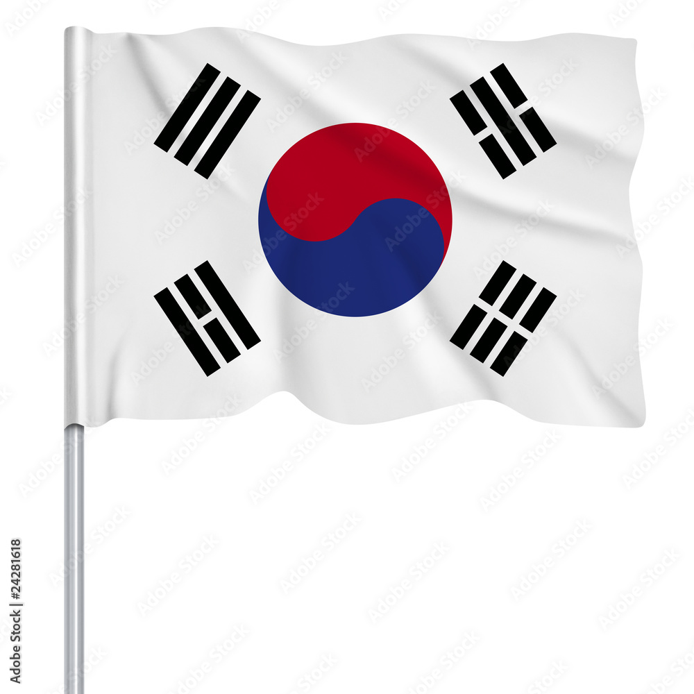 Flaggenserie-Ostasien_Suedkorea Flaggenserie-Ostasien_Suedkorea