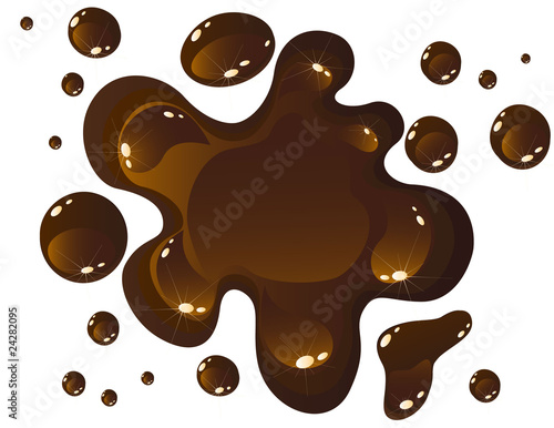 Vector of chocolate spill