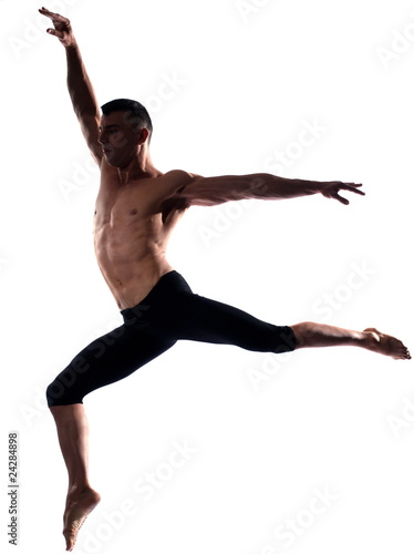 Man dancer gymnastic jump