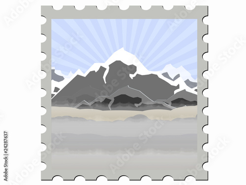 mountain stamp