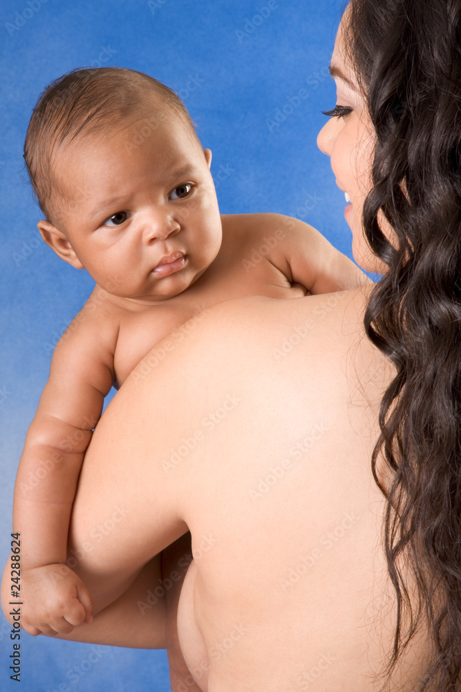 ethnic Latina mother with her baby boy son ethnic Latina mother with her baby boy son