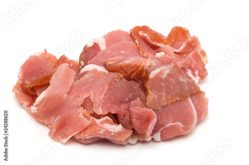 Roher, geräucherter Schinken