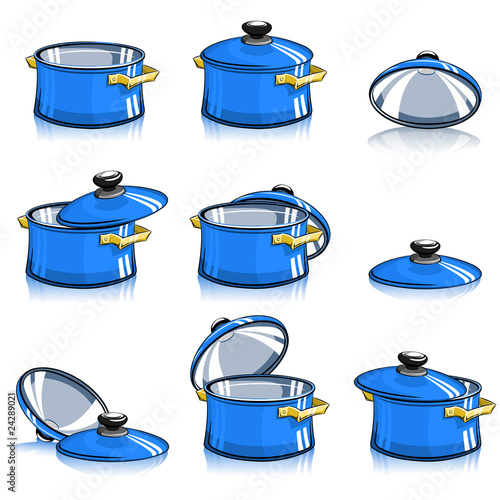 set of pans with lid