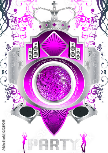 Partyflyer Vorlage Discokugel