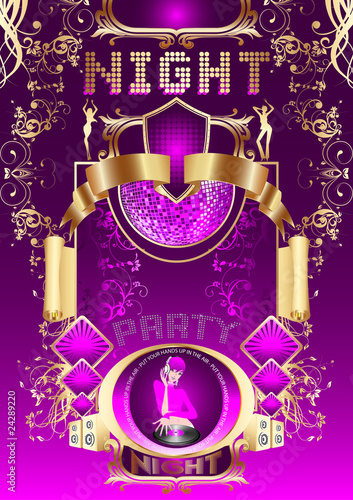 Partyflyer Vorlage Schild Gold