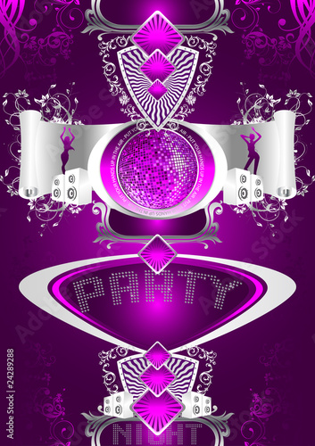 Partyflyer Vorlage Schild Silber