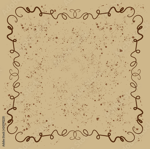 A brown squiggly background design.