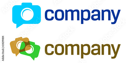 Photo camera logo design for professional studio