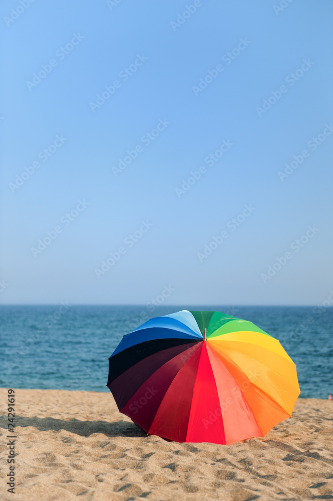 Colorful beach parasol