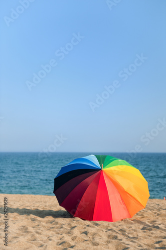 Colorful beach parasol